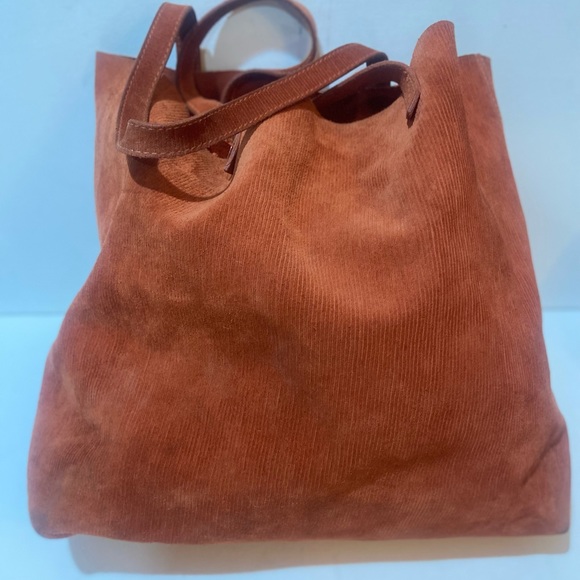 Madewell Transport tote “corduroy” suede burnt orange - Picture 8 of 16